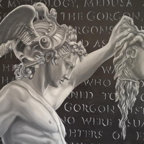 Schriftgestaltung - Poseidon mit Medusa