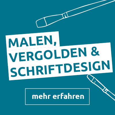 Ausbildungszweig Malen, Vergolden, Schriftdesign, Schnitzschule Elbigenalp, Fachschule für Kunsthandwerk und Design