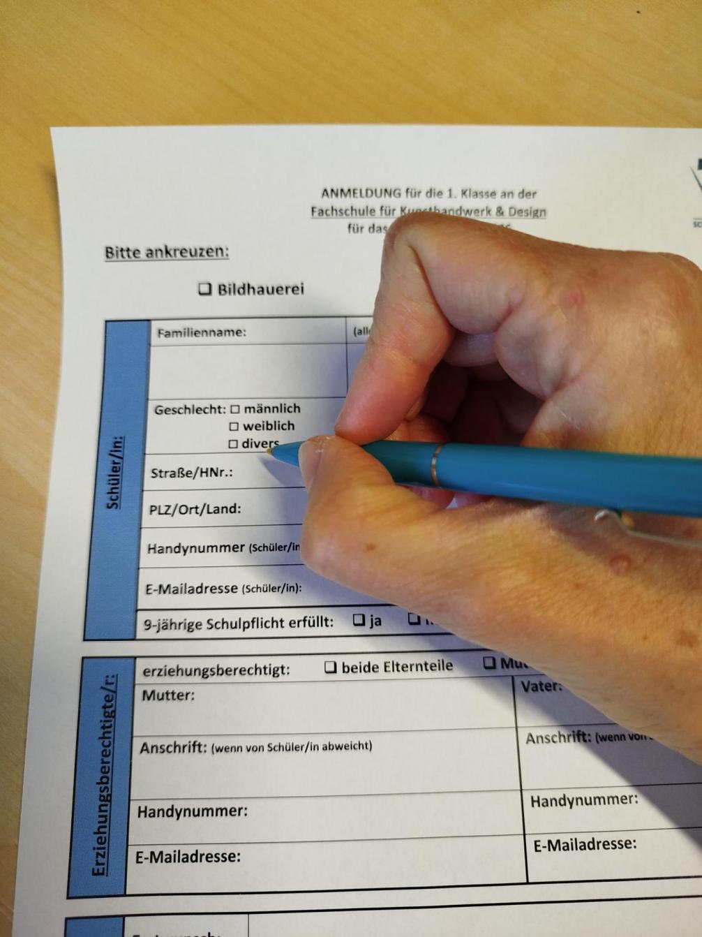 Anmeldung Schule